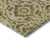 5' X 8' Gold And Beige Floral Washable Area Rug With UV Protection