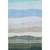 9' X 12' Green And Blue Striped Washable Area Rug With UV Protection