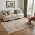 5' X 8' Coral Ivory And Rust Damask Washable Area Rug With UV Protection