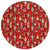 8' Red Gold Black And Gray Round Nutcracker Washable Indoor Outdoor Area Rug