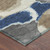 5' X 8' Navy Blue And Blue Abstract Washable Indoor Outdoor Area Rug