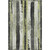 10' X 14' Artichoke Green And Gray Striped Washable Area Rug With UV Protection