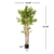 39" Green Artificial Bamboo In Cylindrical Black Pot