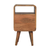 22" Brown Solid Wood Square Two Drawer Nightstand
