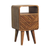 22" Brown Solid Wood Square Two Drawer Nightstand