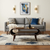 35" Walnut Solid Wood Coffee Table With Shelf