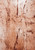 5' Orange Brown And White Abstract Washable Round Rug With UV Protection