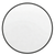 20" Black Aluminum Round Framed Accent Mirror