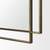 43" Brown Metal Framed Accent Mirror