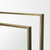 43" Brown Metal Framed Accent Mirror