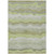 10' X 14' Artichoke Green Taupe And Beige Striped Washable Indoor Outdoor Area Rug