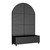 Set of Two Black Striped Galvanized Metal Oval Planter Box