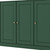 65" Green Solid Wood Enclosed Storage TV Stand