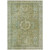 8' X 10' Sage And Fern Green Floral Medallion Washable Indoor Outdoor Area Rug