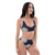 Cream Circle African Print High-Waisted Two Piece Swimwear for Women