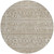 8' Khaki And Beige Round Abstract Washable Indoor Outdoor Area Rug