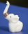 4" White Metal Elephant Elephant Figurine Tabletop Sculpture