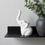 4" White Metal Elephant Elephant Figurine Tabletop Sculpture