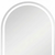 35" Silver Arch Lighted Frameless Bathroom Vanity Mirror
