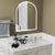 35" Silver Arch Lighted Frameless Bathroom Vanity Mirror