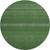 8' Fern Green And Ivory Striped Washable Round Rug With UV Protection