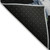 9' X 12' Black Denim Blue And Ivory Snowmen Washable Indoor Outdoor Area Rug