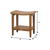 18" X 18" Brown Teak Rectangular Shower Bench With Shelf