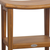 18" X 18" Brown Teak Rectangular Shower Bench With Shelf
