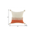 20" Pumpkin And Off White Beach Cotton Throw Pillow Cover with Tassels