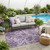 5' X 8' Lavender And Purple Abstract Washable Indoor Outdoor Area Rug