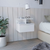 12" White Wood One Drawer Nightstand