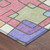 8' Pearl And Pink Round Geometric Washable Indoor Outdoor Area Rug