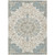 3' X 5' Ivory And Gray Floral Medallion Washable Indoor Outdoor Area Rug