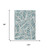 8' X 10' Teal Blue And Silver Floral Washable Indoor Outdoor Area Rug