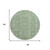 8' Artichoke Green And Teal Oriental Washable Round Rug With UV Protection