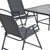 Five Piece Clear and Black Square Glass Dining Set with Four Chairs