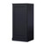 36" Black Solid Wood Adjustable Three Tier Library Bookcase with One Door