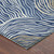 3' X 5' Navy Blue And Beige Ikat Washable Indoor Outdoor Area Rug