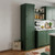 72" Green Solid Wood Two Door Pantry Or Storage Closet
