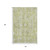 5' X 8' Fern Green And Ivory Oriental Washable Area Rug With UV Protection