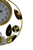 20" Gold And White Metal Silent Analog Floral Round Wall Clock