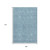 9' X 12' Teal And Ivory Geometric Washable Area Rug With UV Protection
