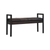 43" Brown Solid Wood Storage Bench With Cabinet