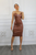 Attention Magnet Faux Leather Midi Dress