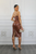 Attention Magnet Faux Leather Midi Dress