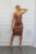 Attention Magnet Faux Leather Midi Dress