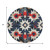 8' Navy Blue And Red Round Aztec Washable Indoor Outdoor Area Rug