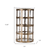 12" Gold Lattice Iron And Glass Tabletop Pillar Candle Holder