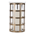 12" Gold Lattice Iron And Glass Tabletop Pillar Candle Holder