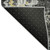 10' X 14' Graphite Ivory And Gold Floral Medallion Distressed Washable Area Rug With UV Protection